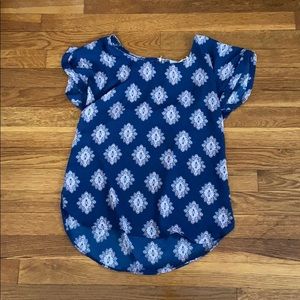 Blue flowered blouse